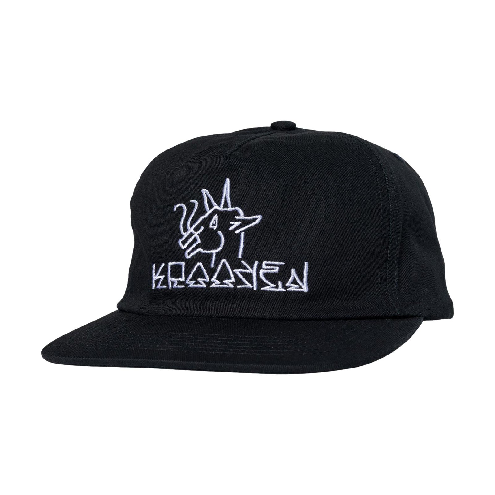Krooked Tearagon Snapback Hat Black/White - Venue Skateboards