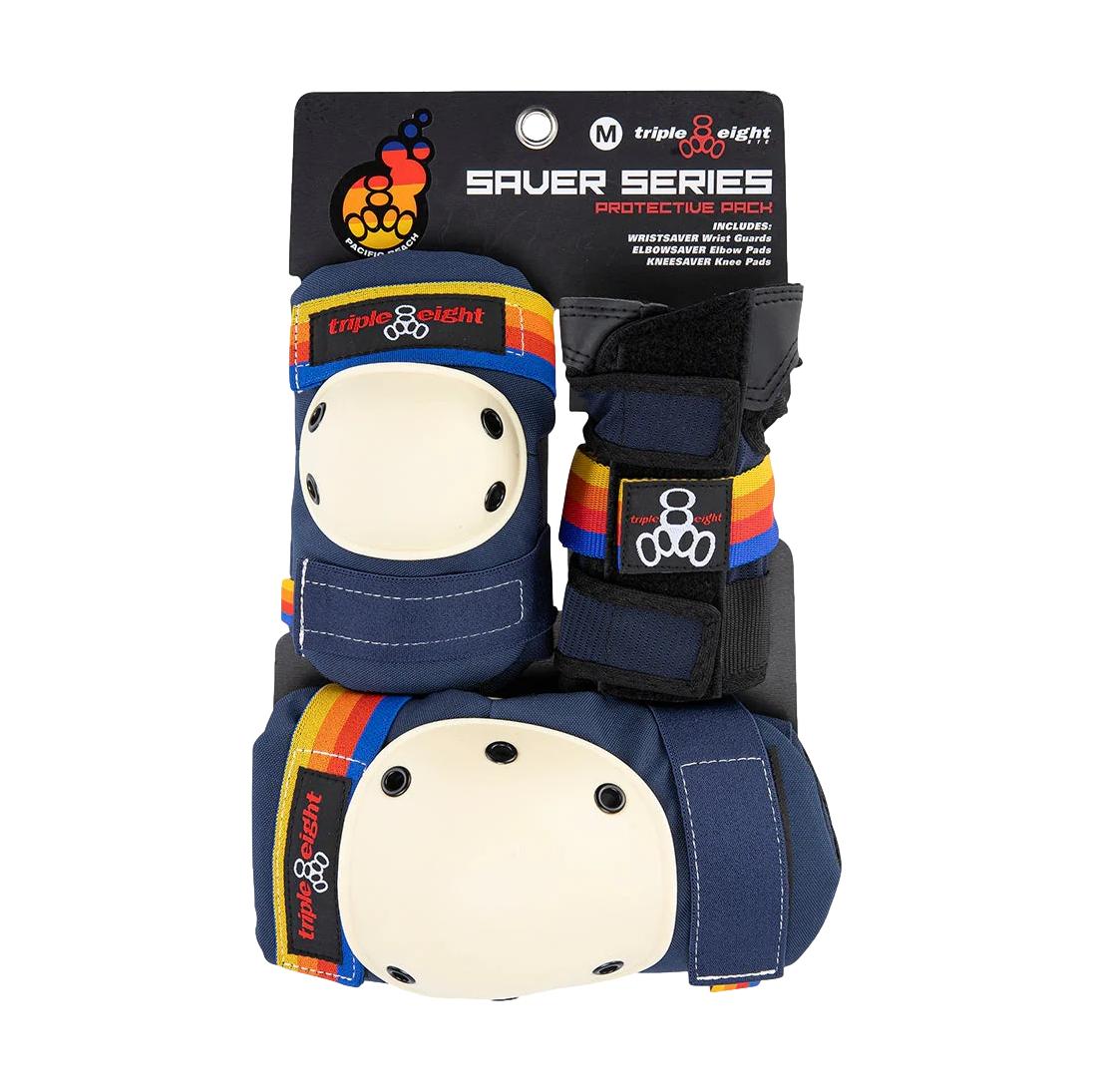 Triple 8 Saver 3 Pack Pad Set Pacific Beach - Venue Skateboards
