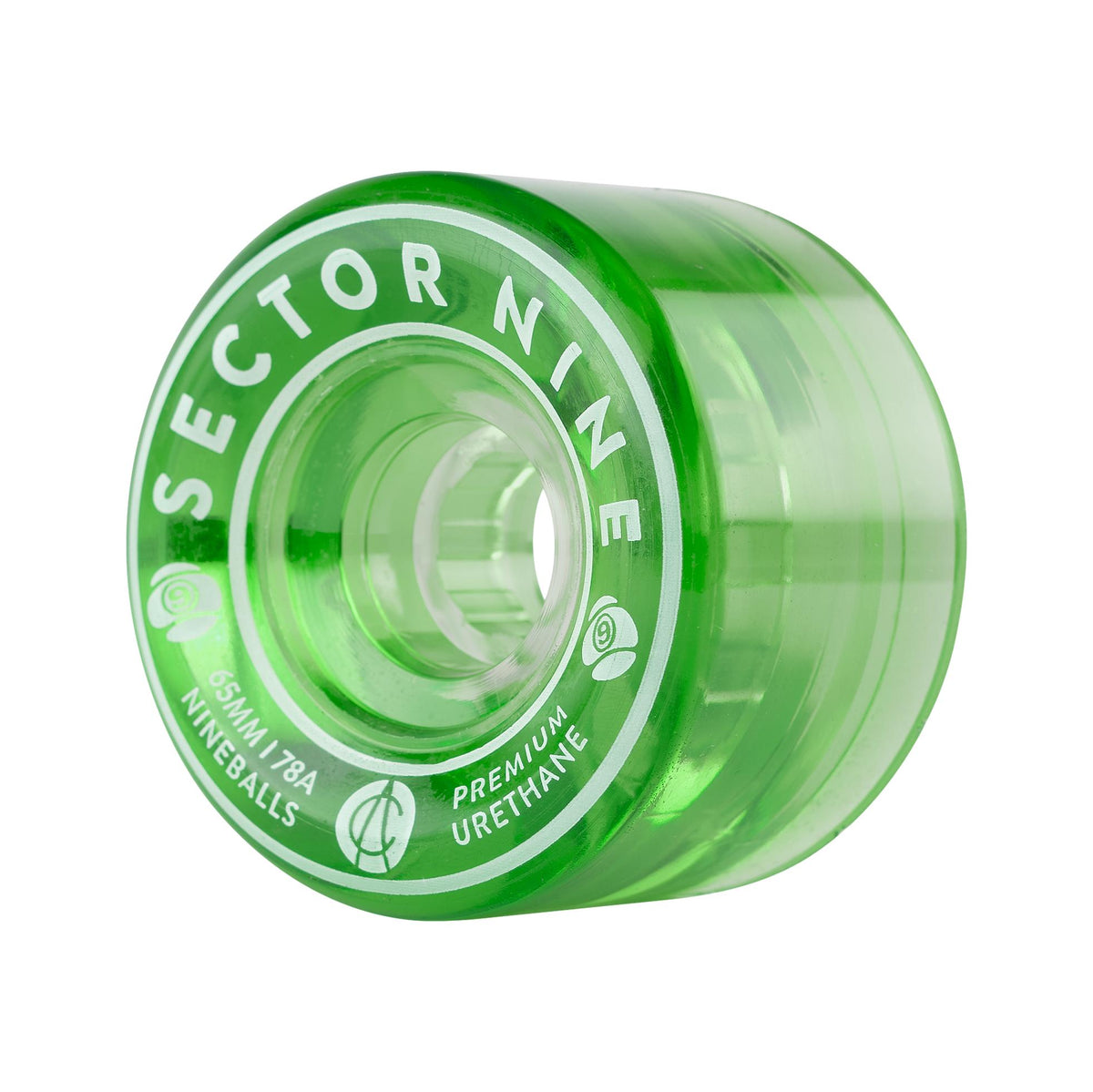 Sector 9 Nine ball Wheels 65mm 78a Clear Green - Venue Skateboards