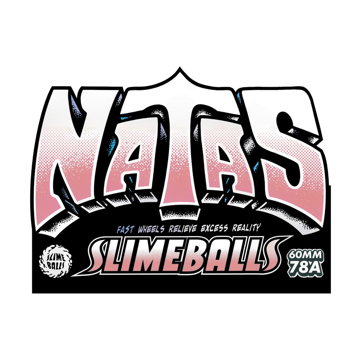 Slime Balls Natas Reissue Blue 60mm 78a Wheels - Venue Skateboards