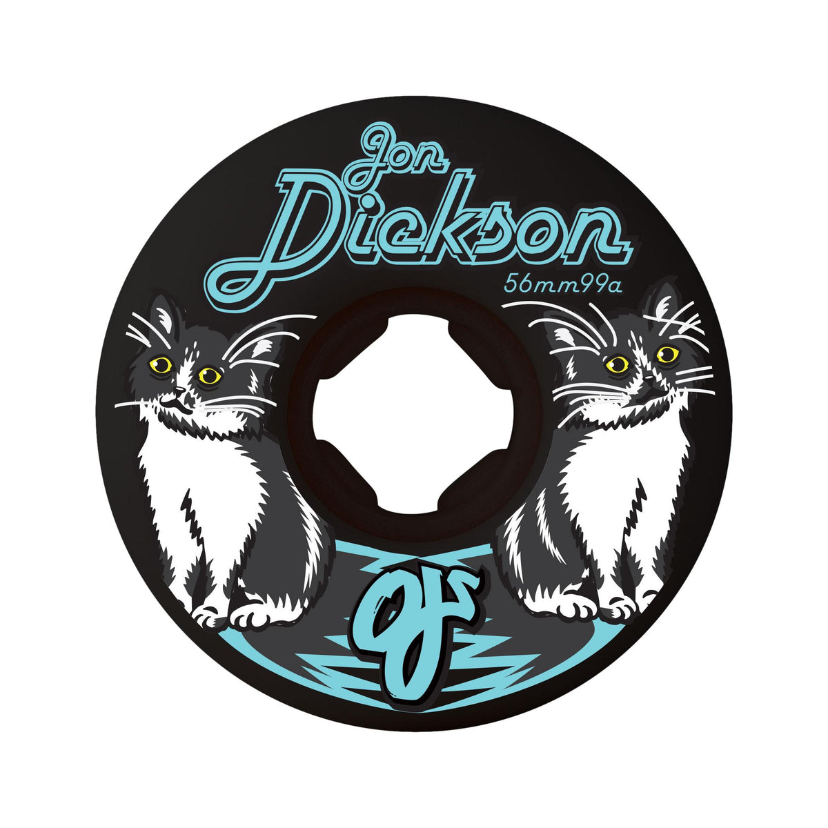 OJ Jon Dickson Cat Chubbies White/Black 56mm 99a Wheels - Venue Skateboards