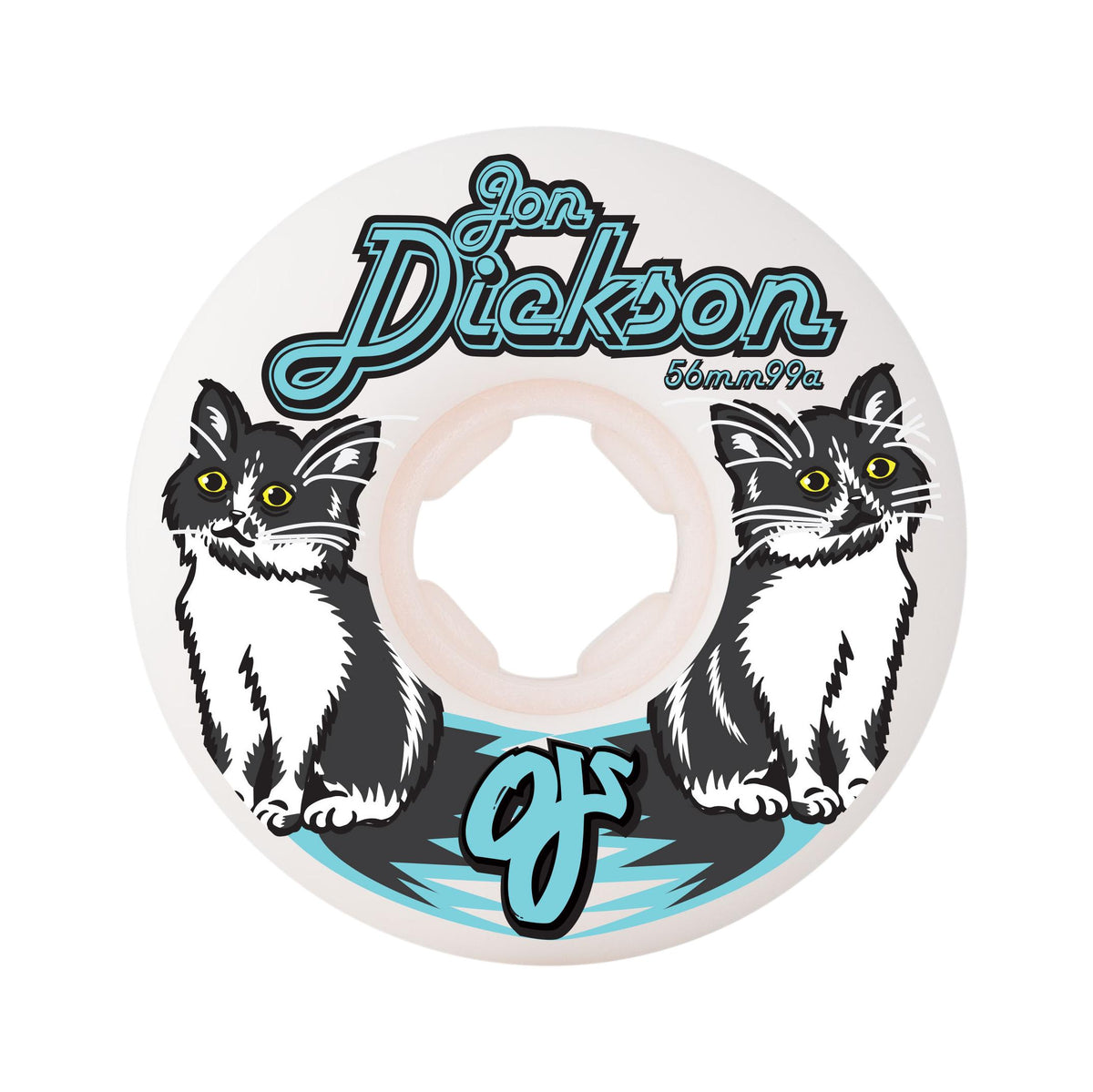 OJ Jon Dickson Cat Chubbies White/Black 56mm 99a Wheels - Venue Skateboards