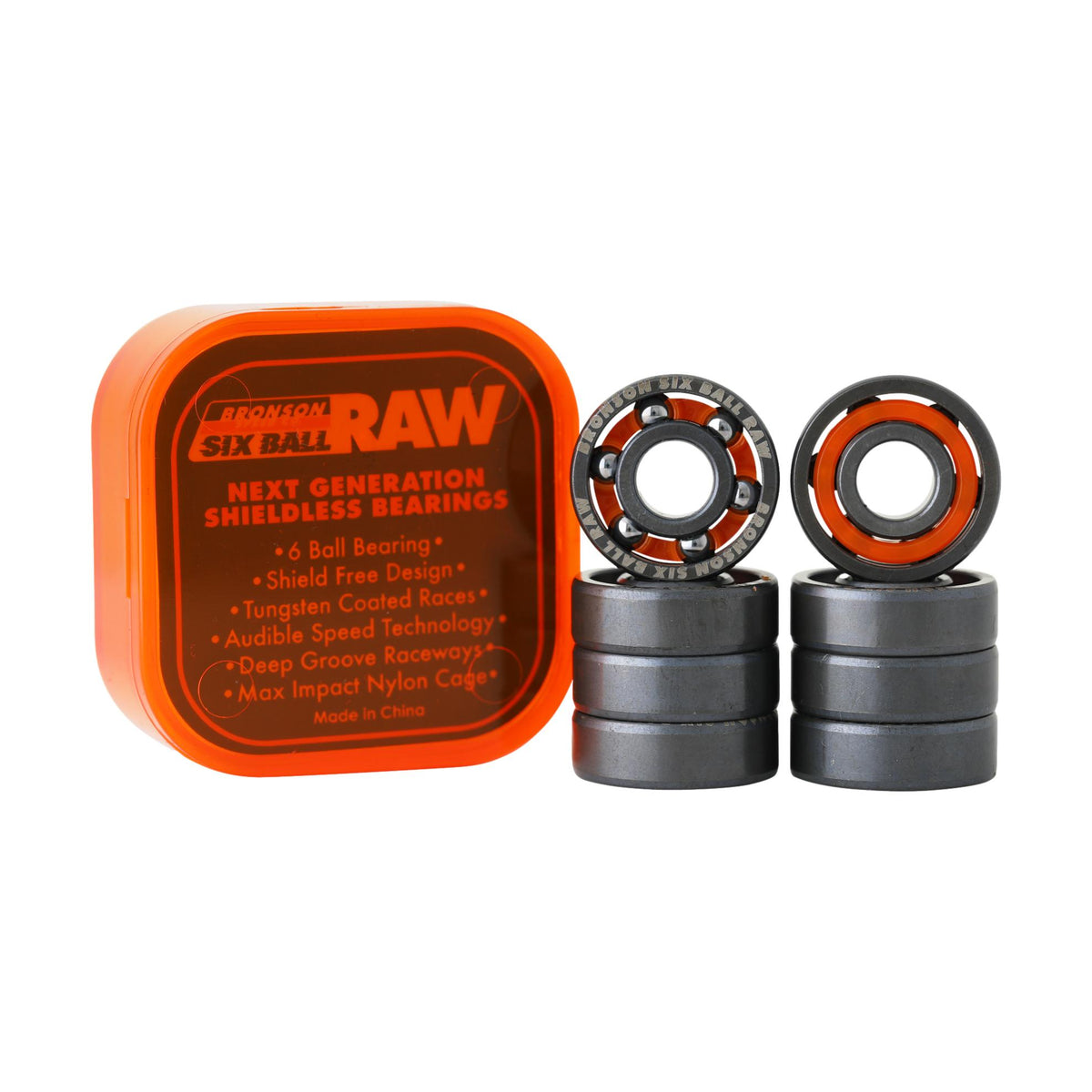 Bronson Raw 6 Ball Bearings - Venue Skateboards