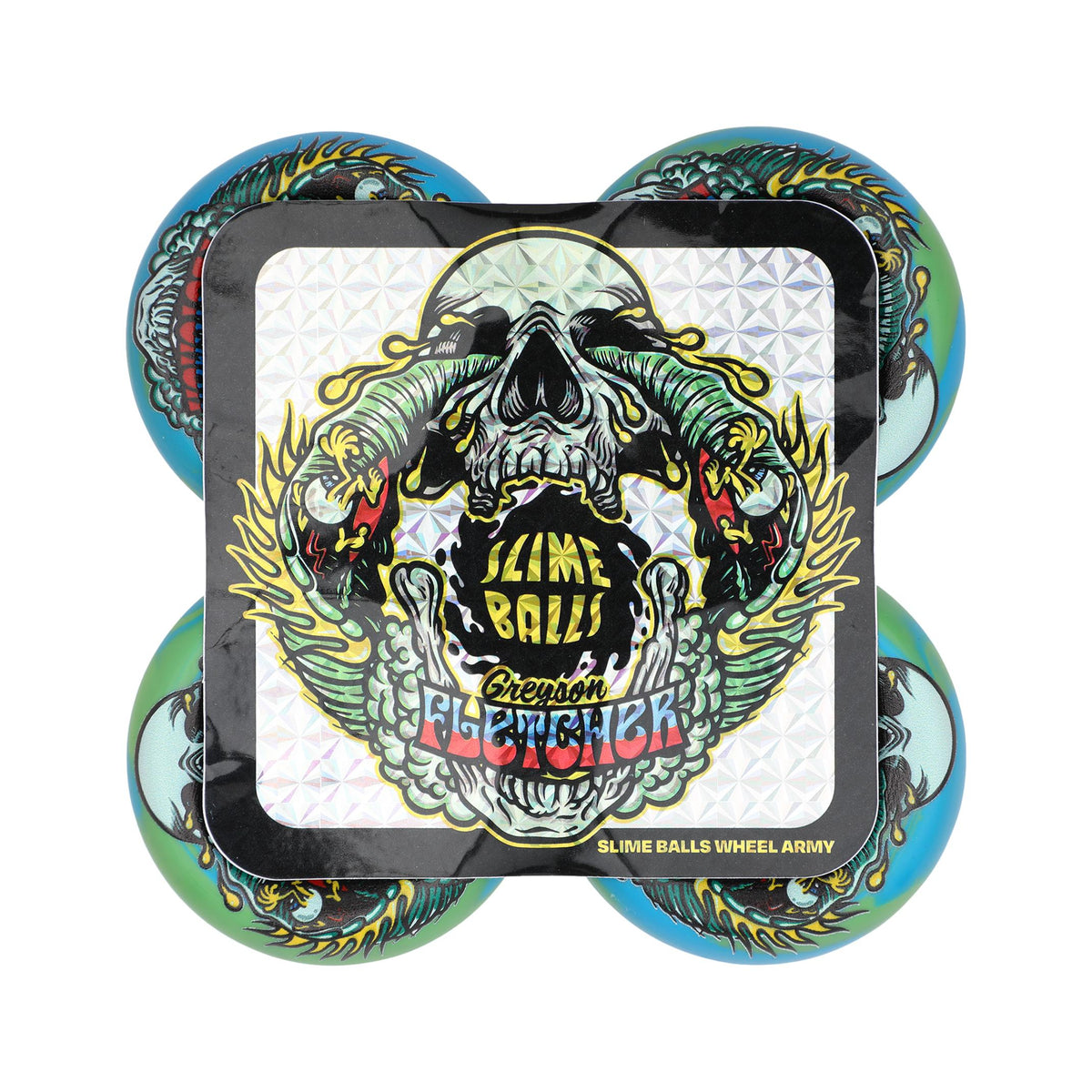 Slime Balls Greyson Fletcher Guest Vomit Mini 56mm Blue Swirl 99a Wheels - Venue Skateboards