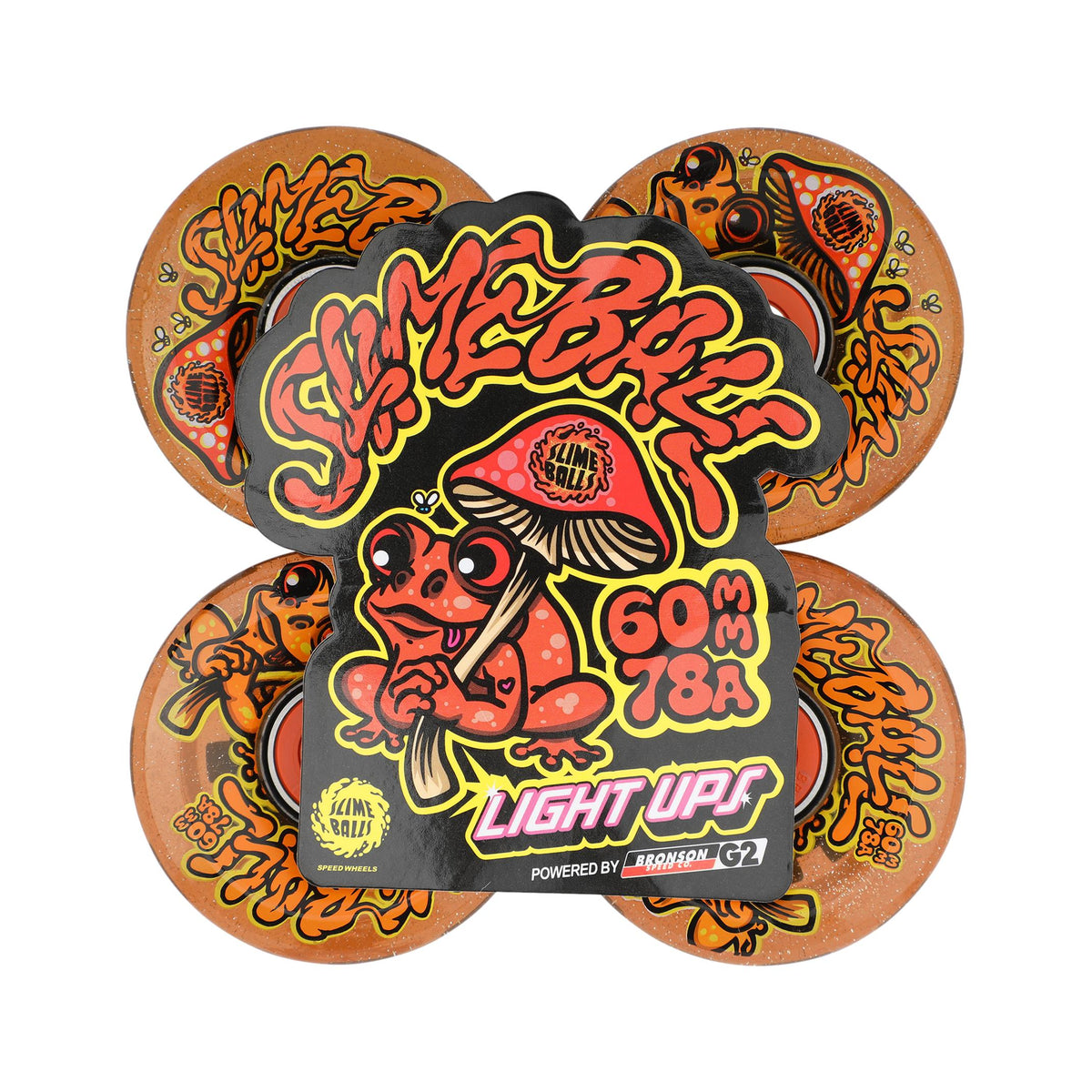 Slime Balls Frog Trips Light Ups OG Slime Red Glitter 78a Wheels - Venue Skateboards