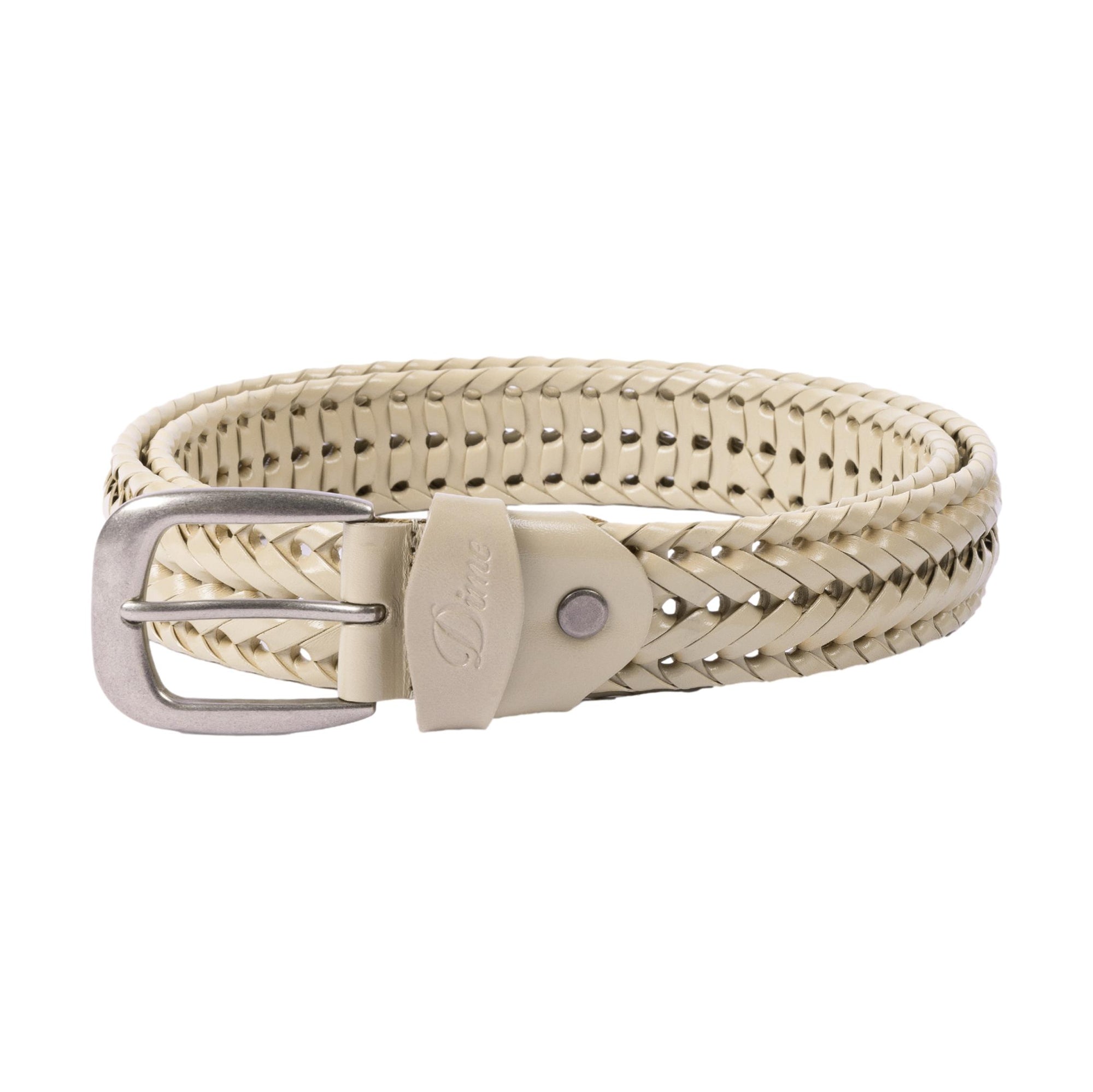 Dime Braided Leather Belt Tan - Venue Skateboards
