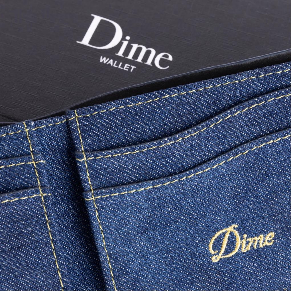 Dime Cursive Bifold Wallet Indigo Denim - Venue Skateboards