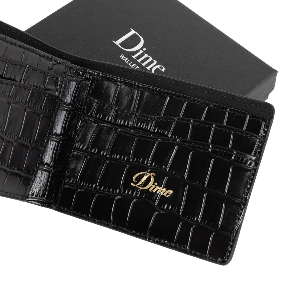 Dime Croc Bifold Wallet Black - Venue Skateboards