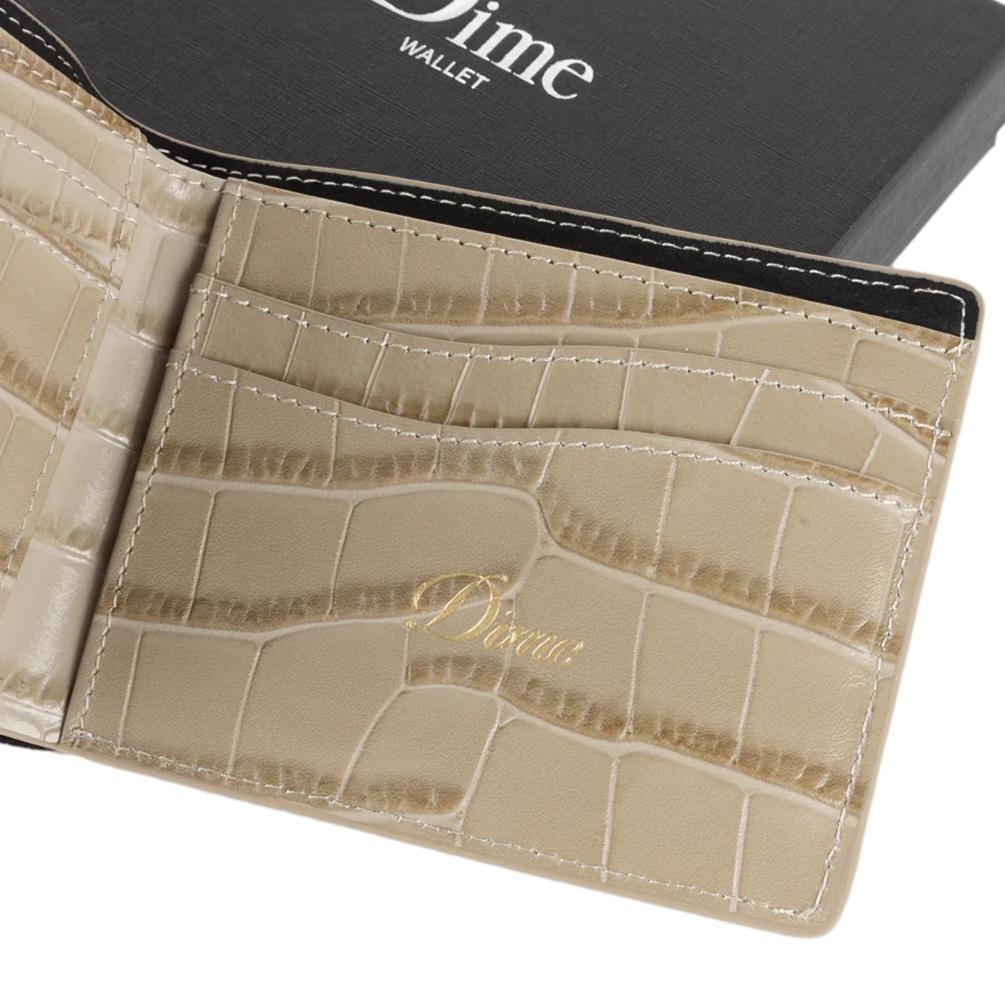 Dime Croc Bifold Wallet Tan - Venue  Skateboards