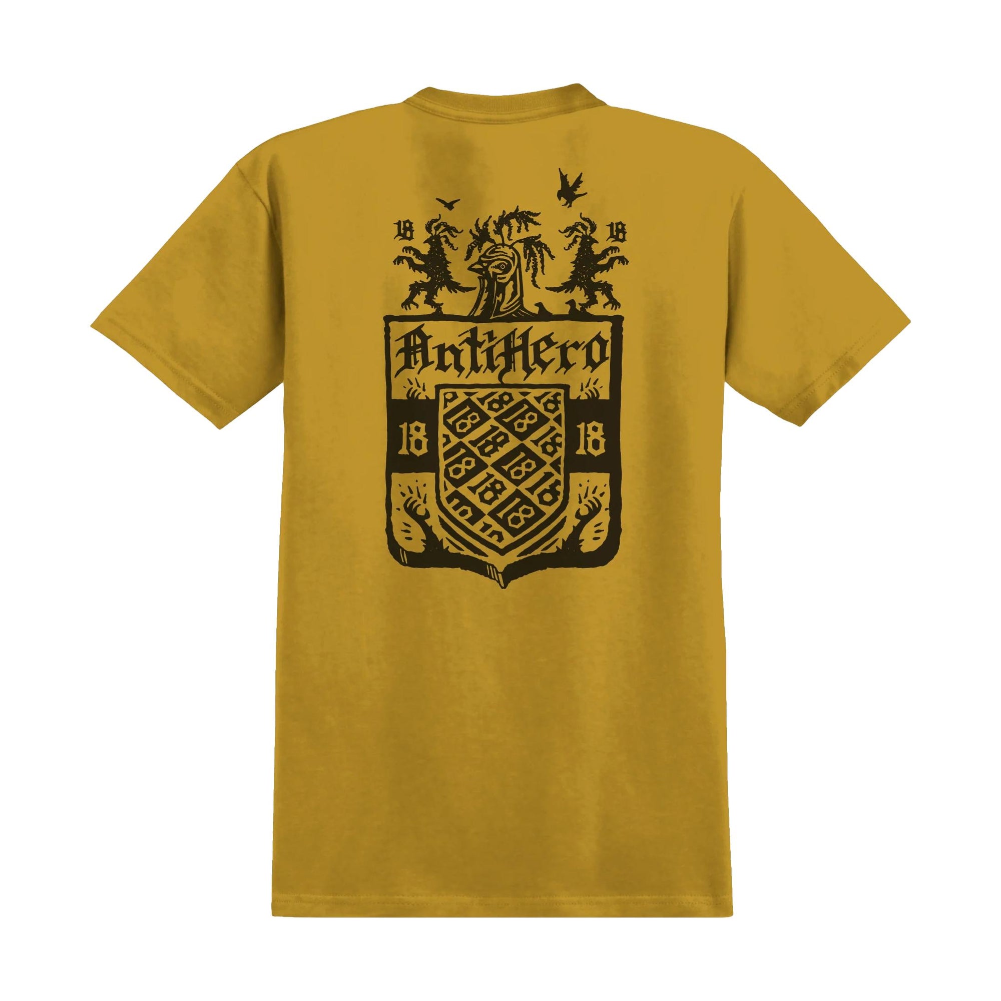 Anti Hero Coat of Arms T-Shirt Mustard Heather - Venue Skateboards