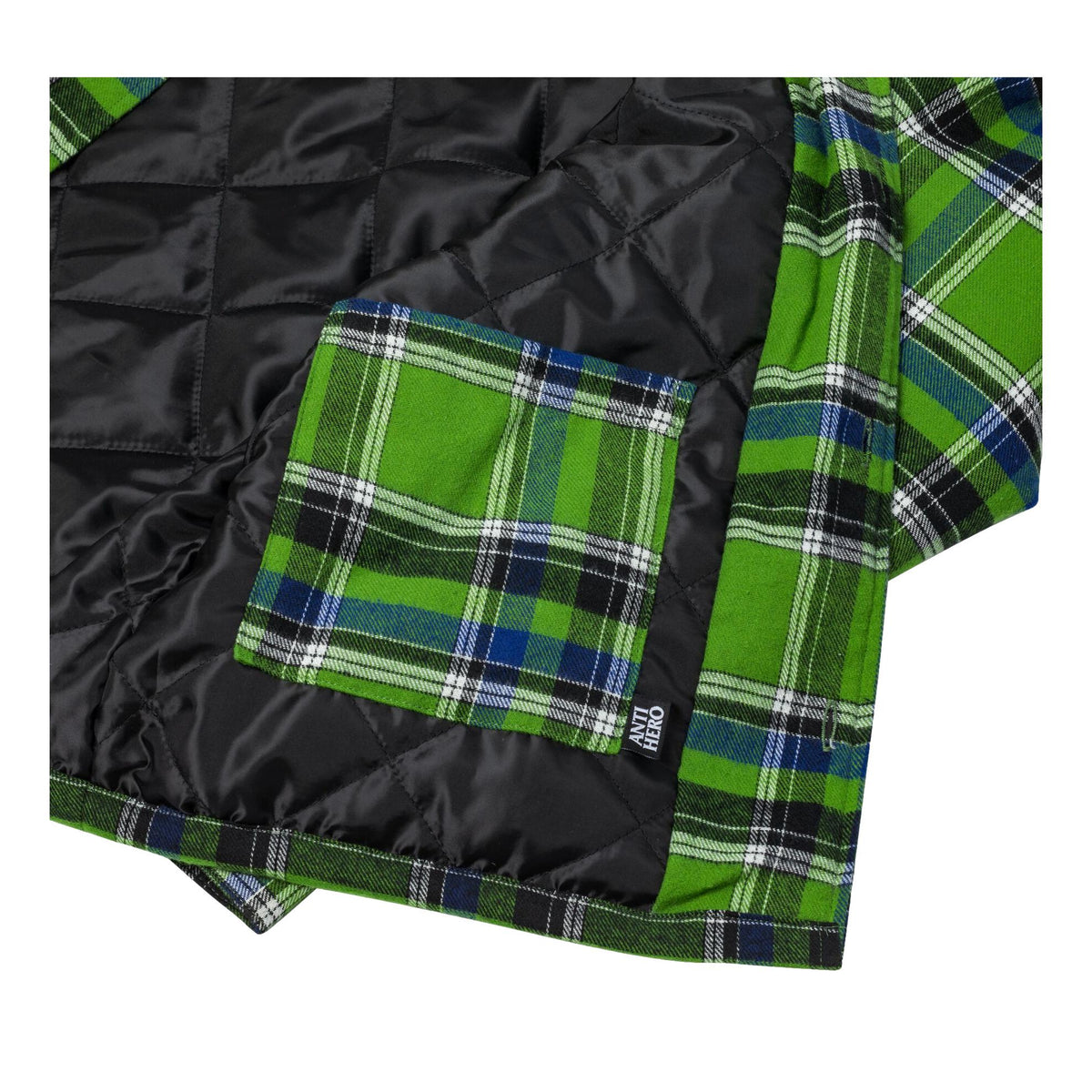 Anti Hero Flannel Jacket Basic Eagle Green/Blue/Multi - Venue Skateboards