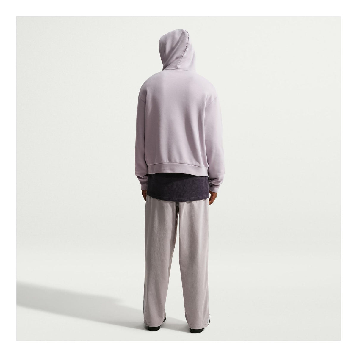 Nike SB Essentials Logo Fleece Pullover Hoodie Silver Lilac/ White - Venue Skateboards
