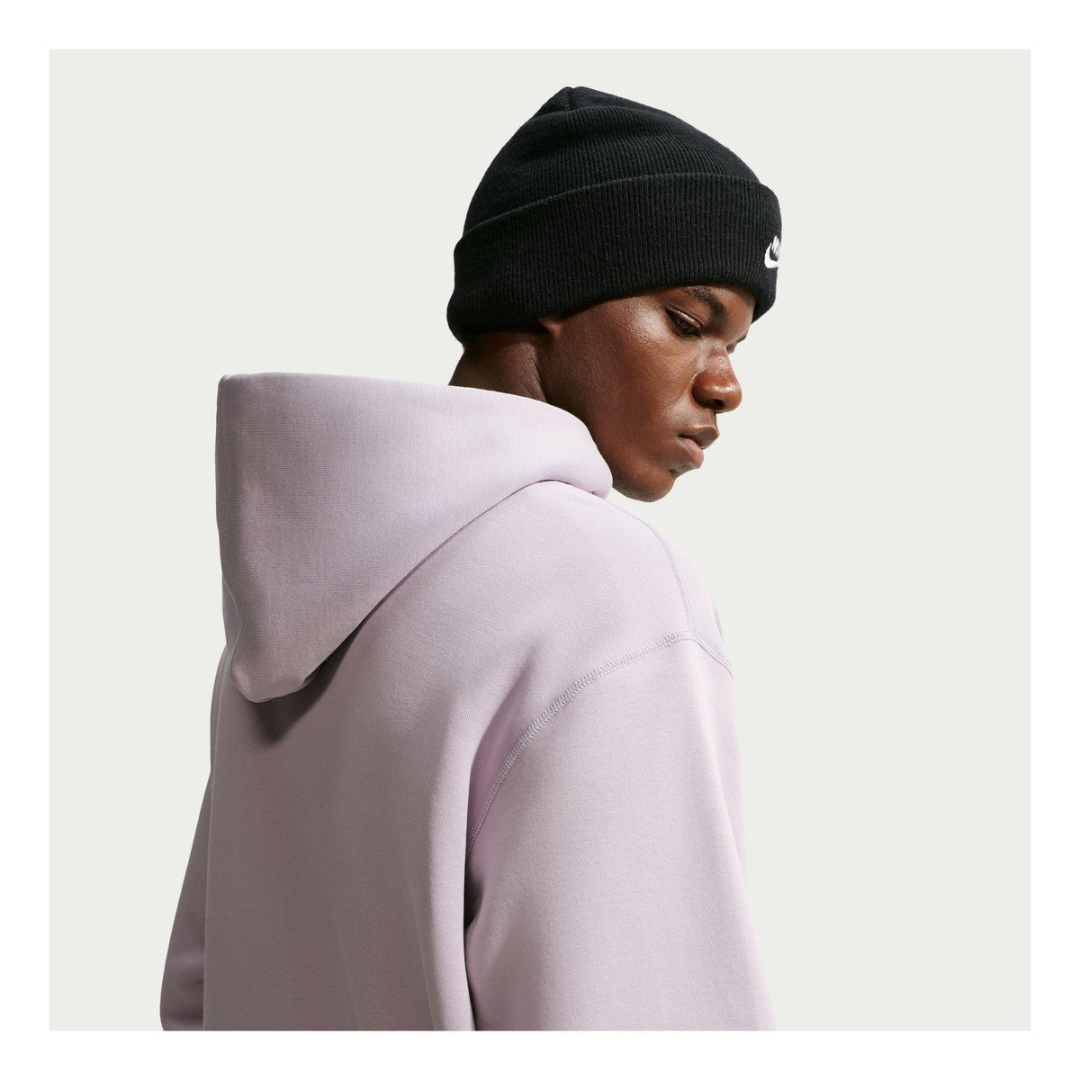 Nike SB Essentials Logo Fleece Pullover Hoodie Silver Lilac/ White - Venue Skateboards
