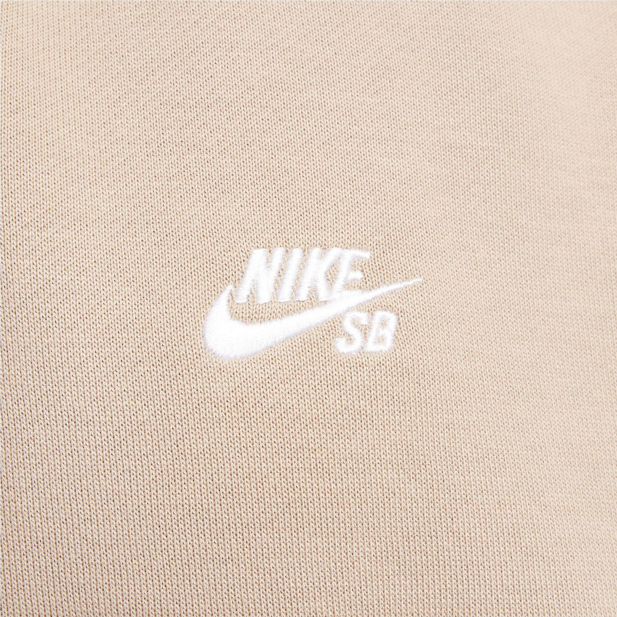 Nike SB Essentials Logo Zip Hood Khaki/White - Venue Skateboards