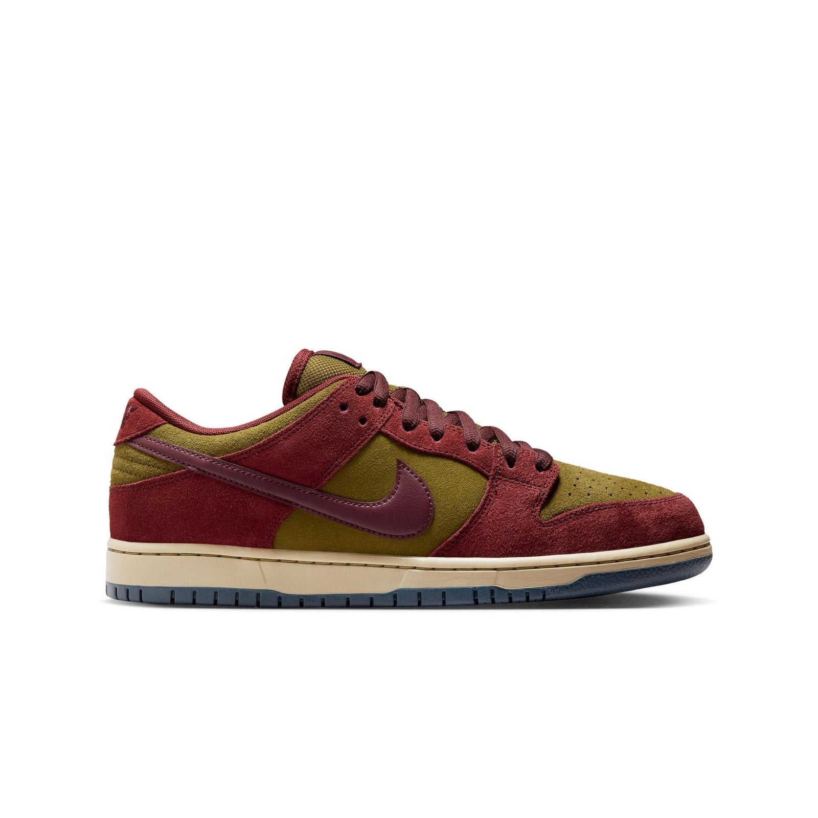 Nike SB Dunk Low Dark Team Red/Burgundy Crush-Olive Flak - Venue Skateboards