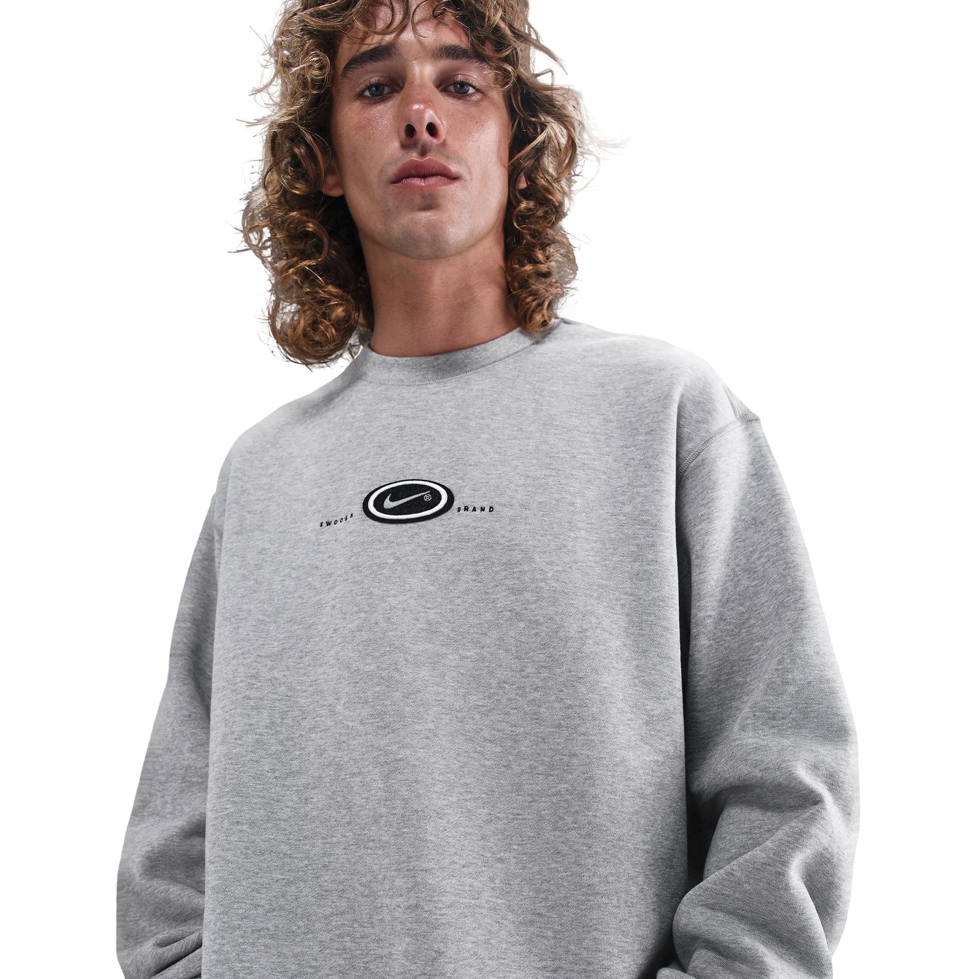 Nike SB X Eric Koston Fleece Skate Crew Dk. Grey Heather - Venue Skateboards