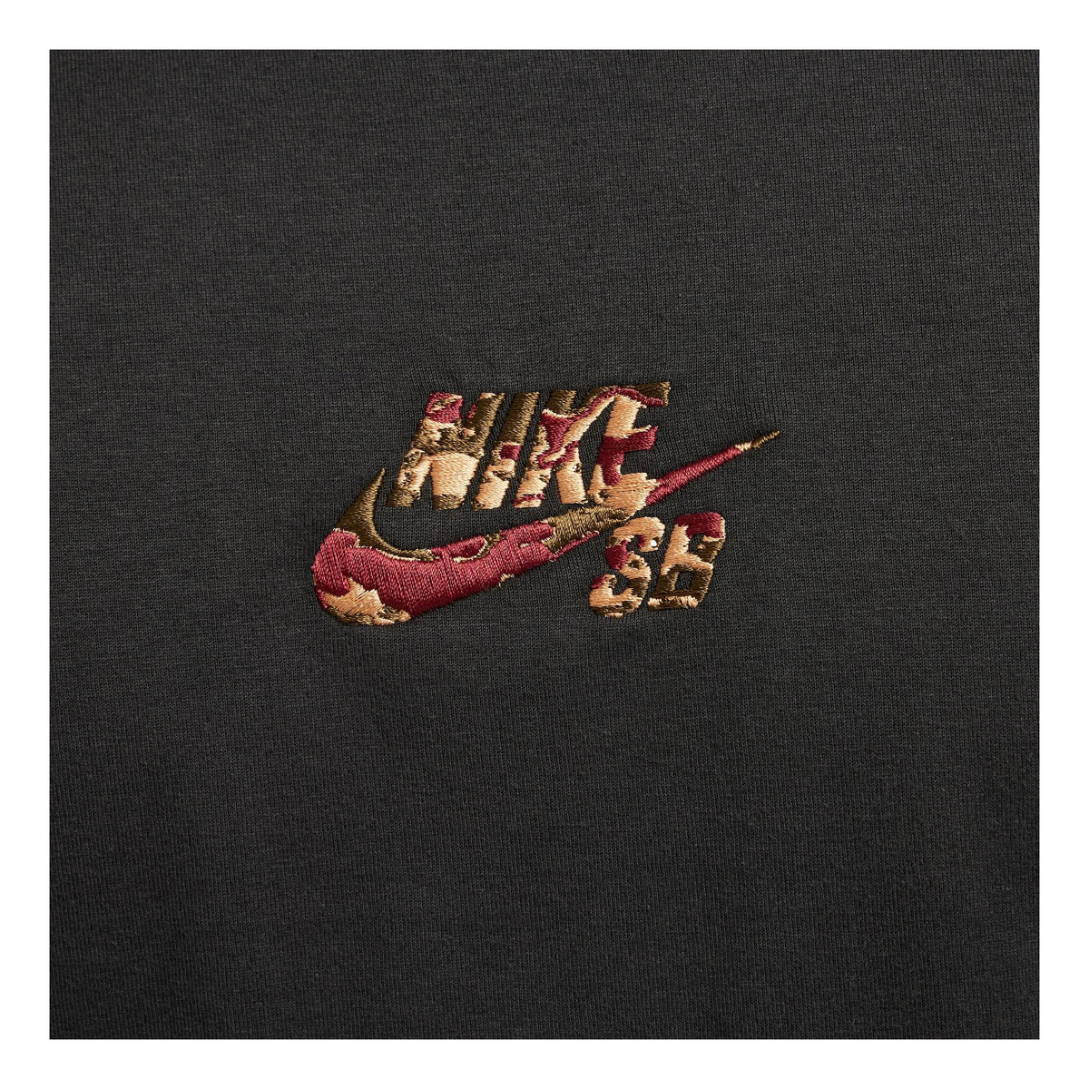 Nike SB Max90 Embroidered Camo Graphic Skate T-Shirt Off Noir-Med Olive - Venue Skateboards