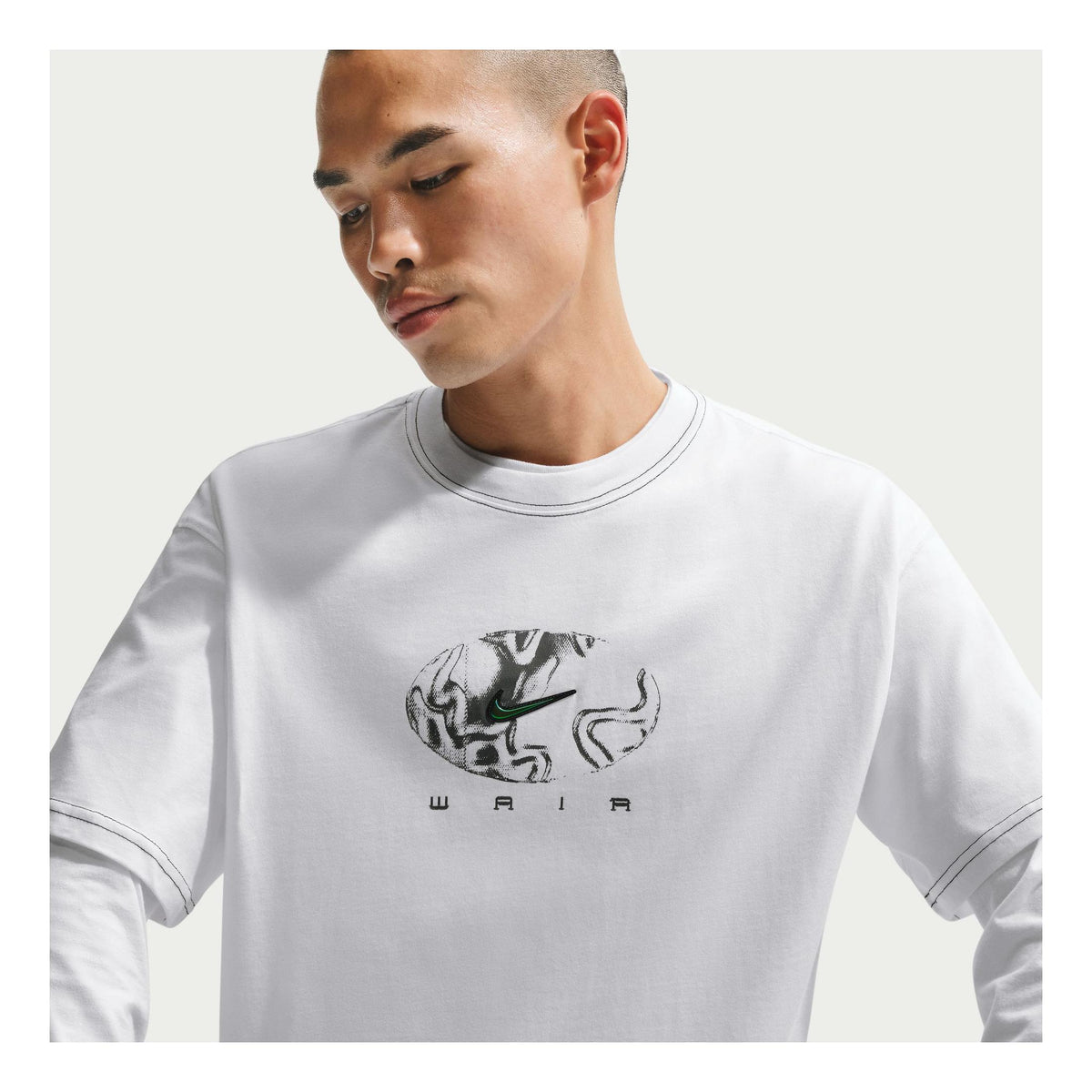 Nike SB Ishod Wair Skate Tee White/Green - Venue Skateboards