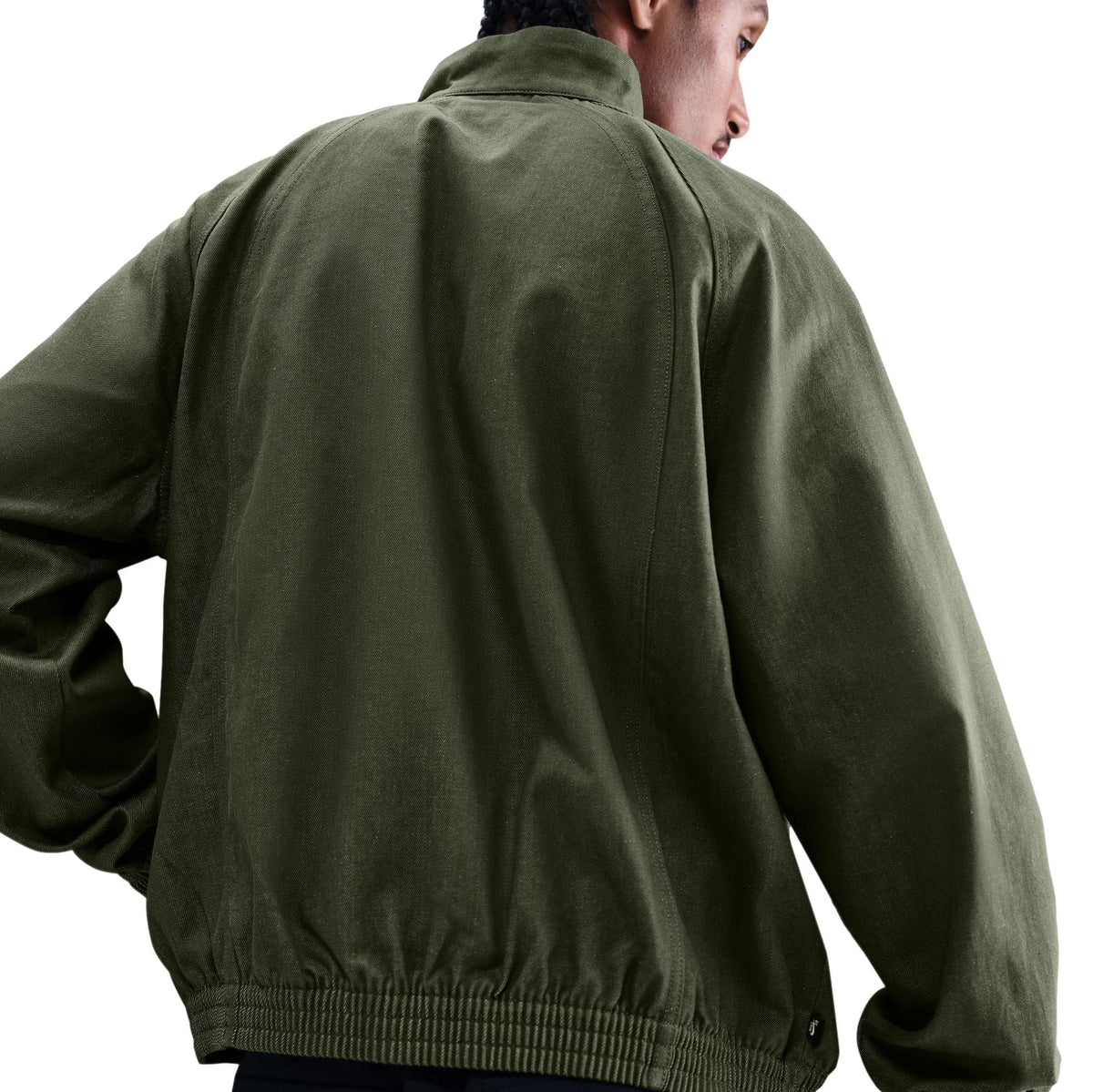 Nike SB Full Zip Denim Track Jacket Medium Olive/White - Venue Skateboards