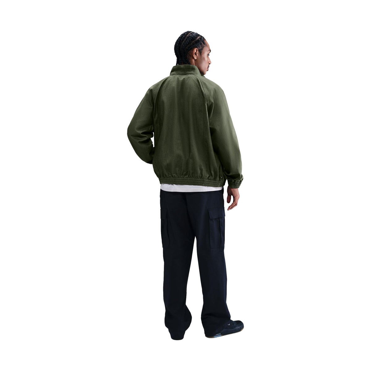 Nike SB Full Zip Denim Track Jacket Medium Olive/White - Venue Skateboards