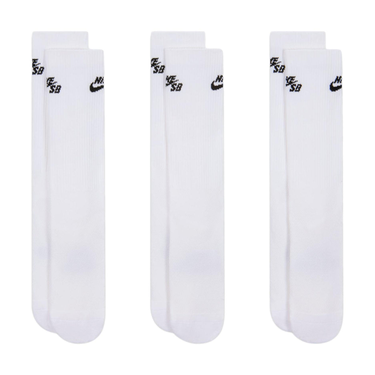 Nike SB Everyday Elevated Crew Socks White - Venue Skateboards