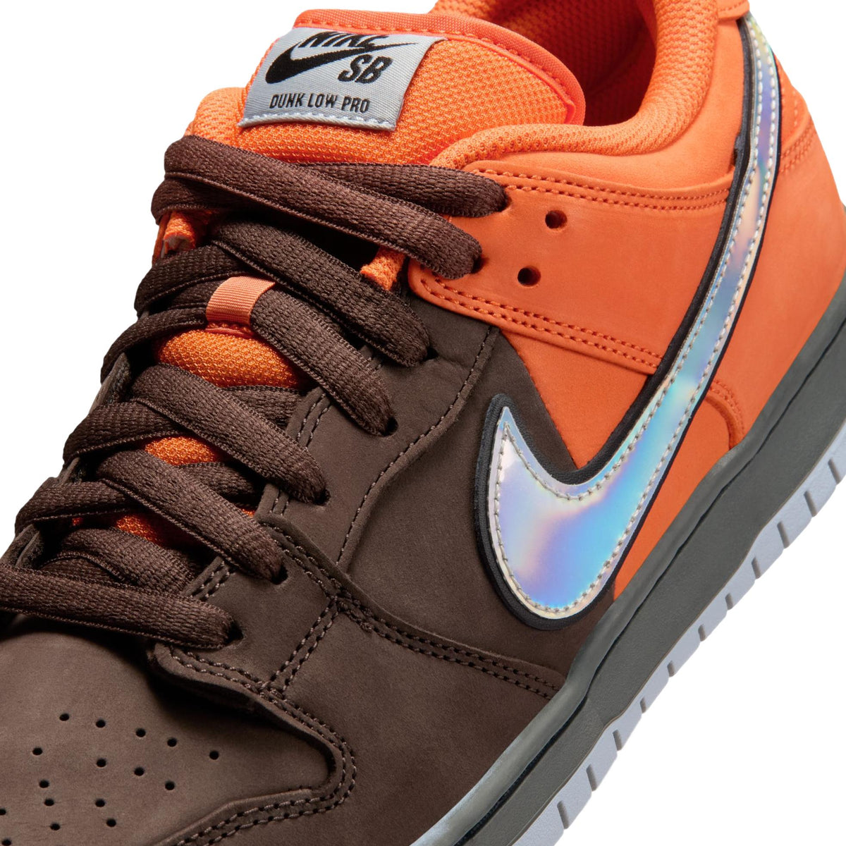 Nike SB Dunk Low Pro Safety Orange/Wolf Grey-Baroque Brown - Venue Skateboards