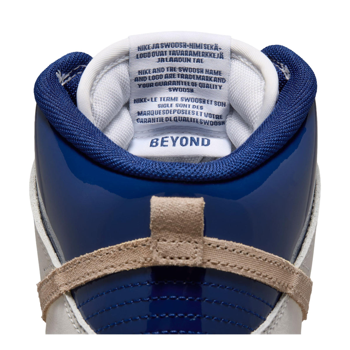 Nike SB Dunk High Pro x Beyond Store White/Ivory-Sand Dune-Blue Void - Venue Skateboards