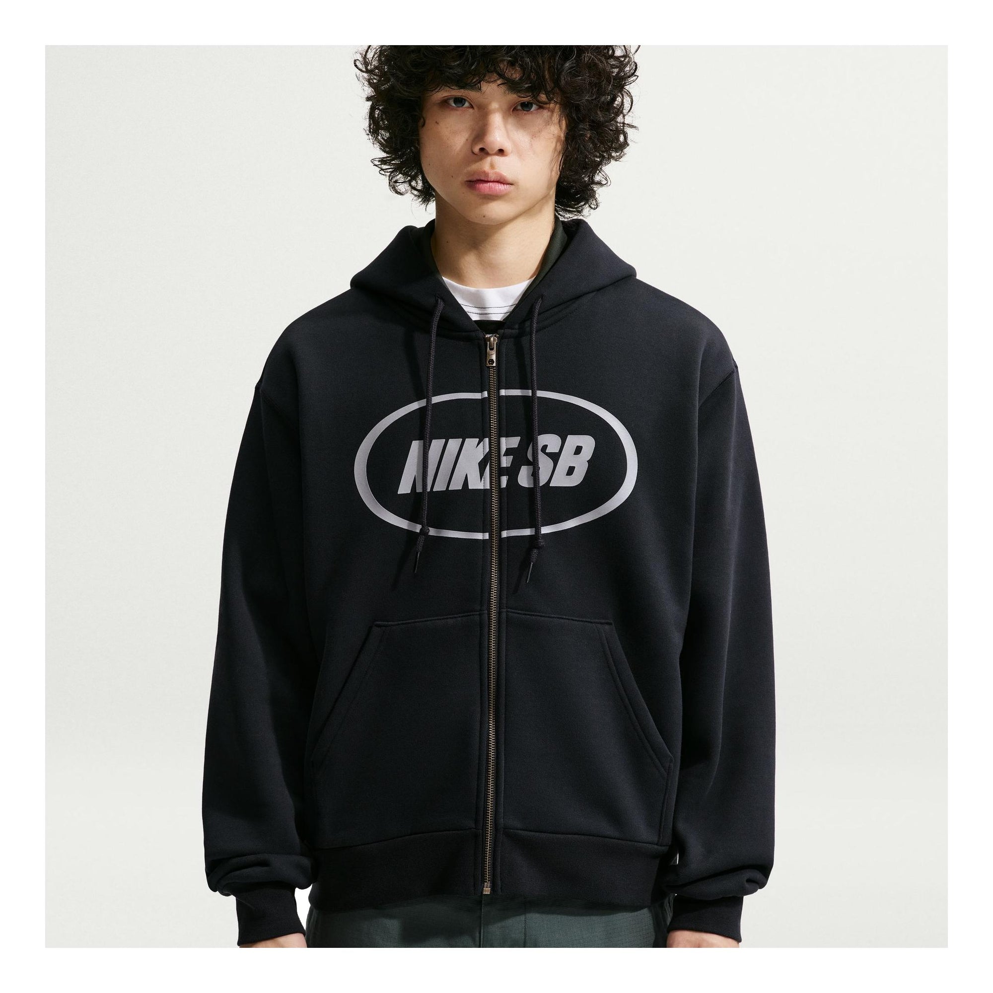 NIKE SB レーションプルパーカー　US XXL Nike SB Fleece Full Zip Hoodie Oval Logo Black - Venue Skateboards