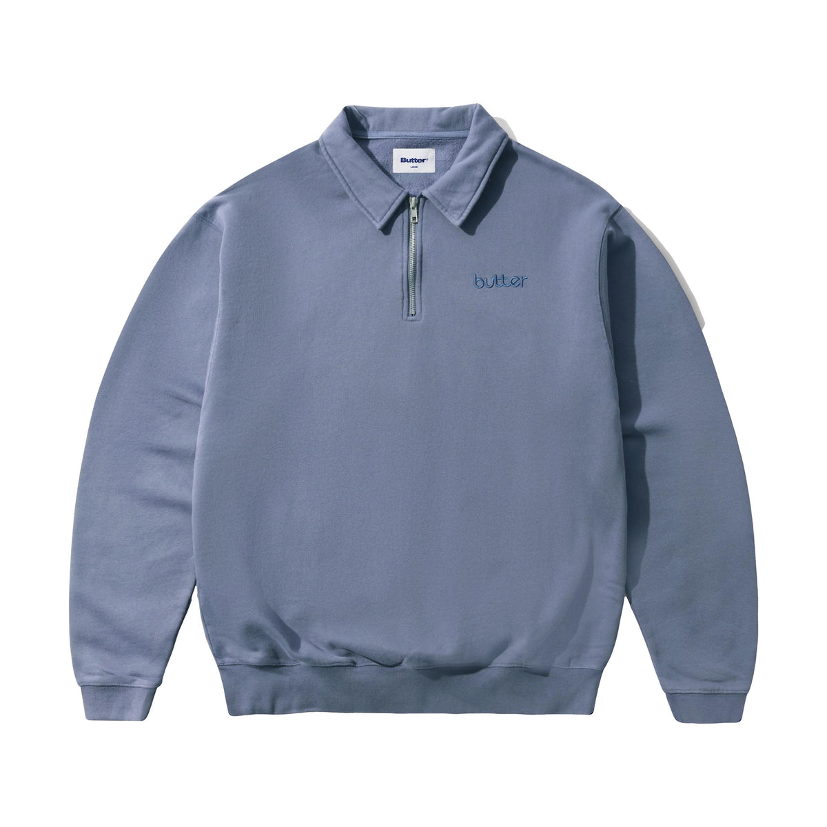 Butter Alpine 1/4 Zip Sweater Washed Navy - Venue Skateboards