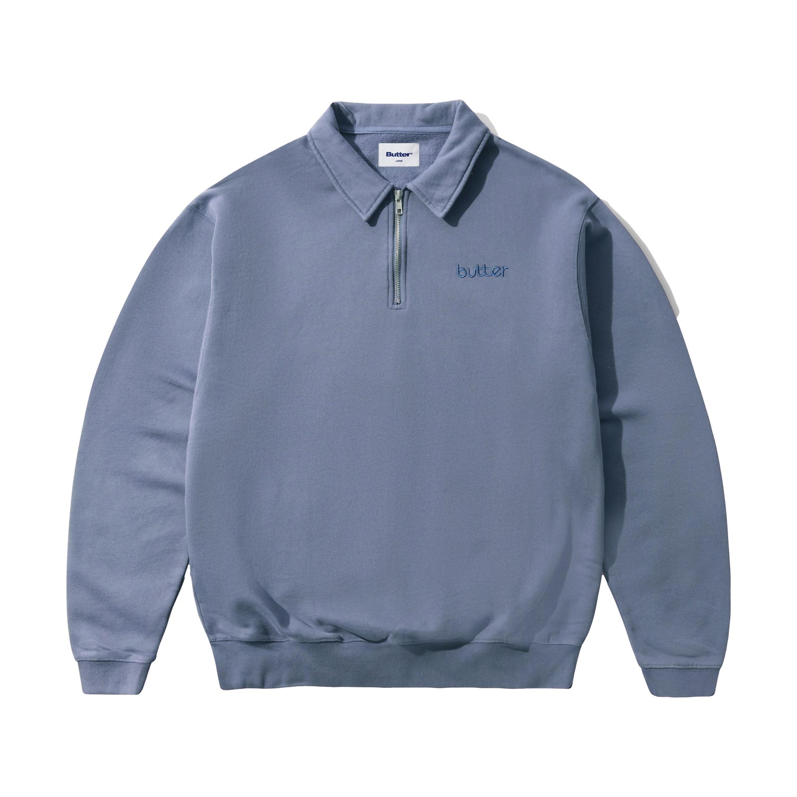 Butter Alpine 1/4 Zip Sweater Washed Navy - Venue Skateboards