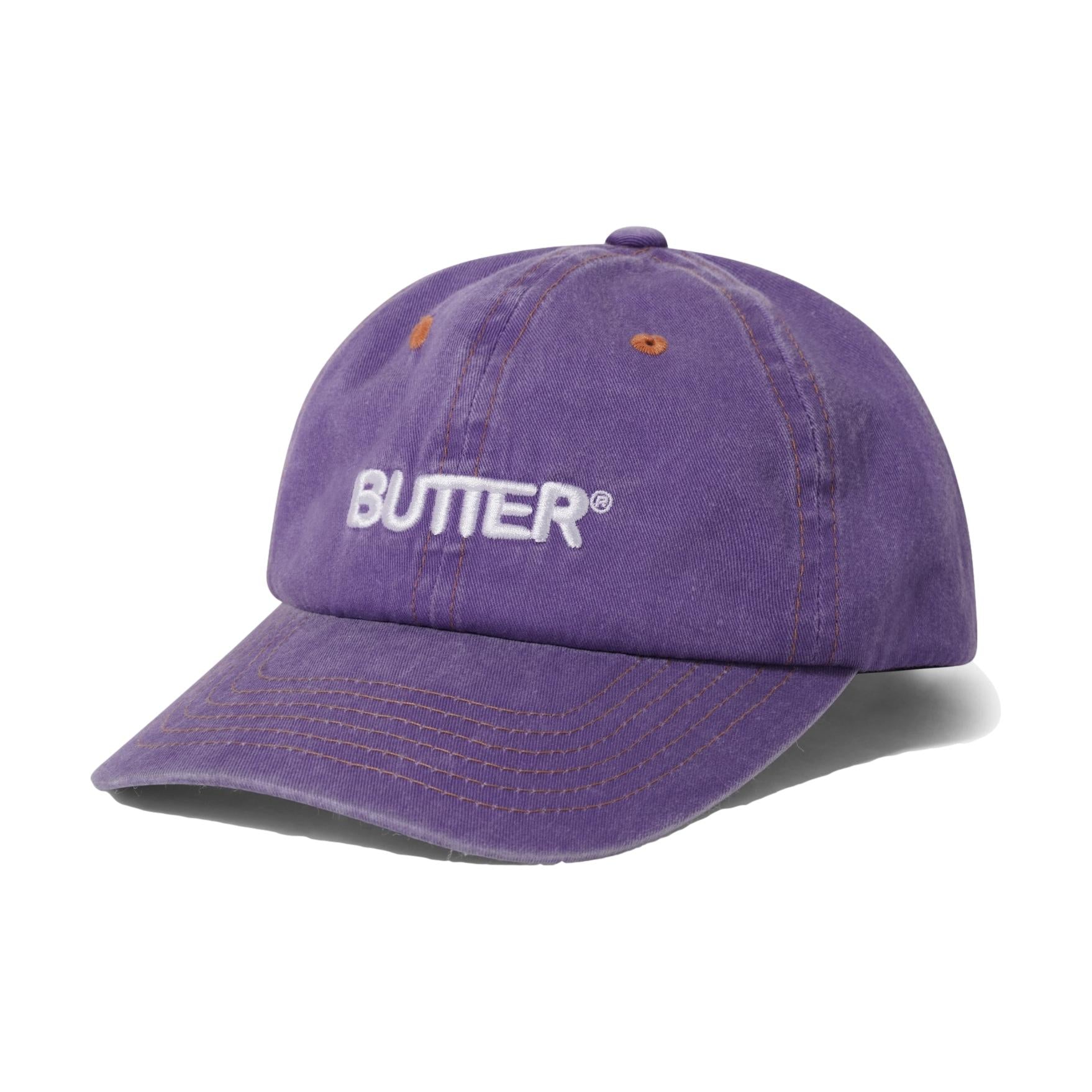Butter Rounded 6 Panel Cap Washed Grape - Venue Skateboards