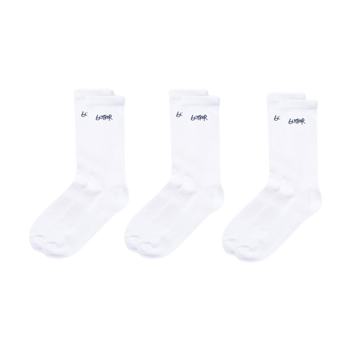 Butter 3-Pack Basic Socks White