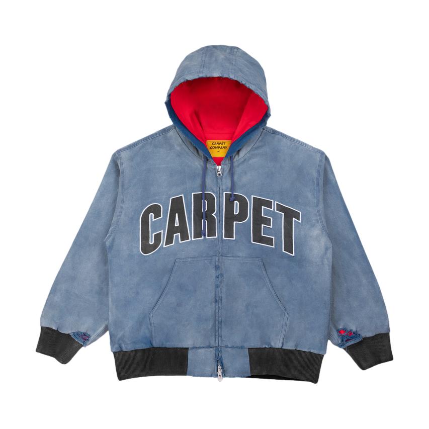 Carpet Company Battered Varsity Work Jacket Blue - Venue Skateboards