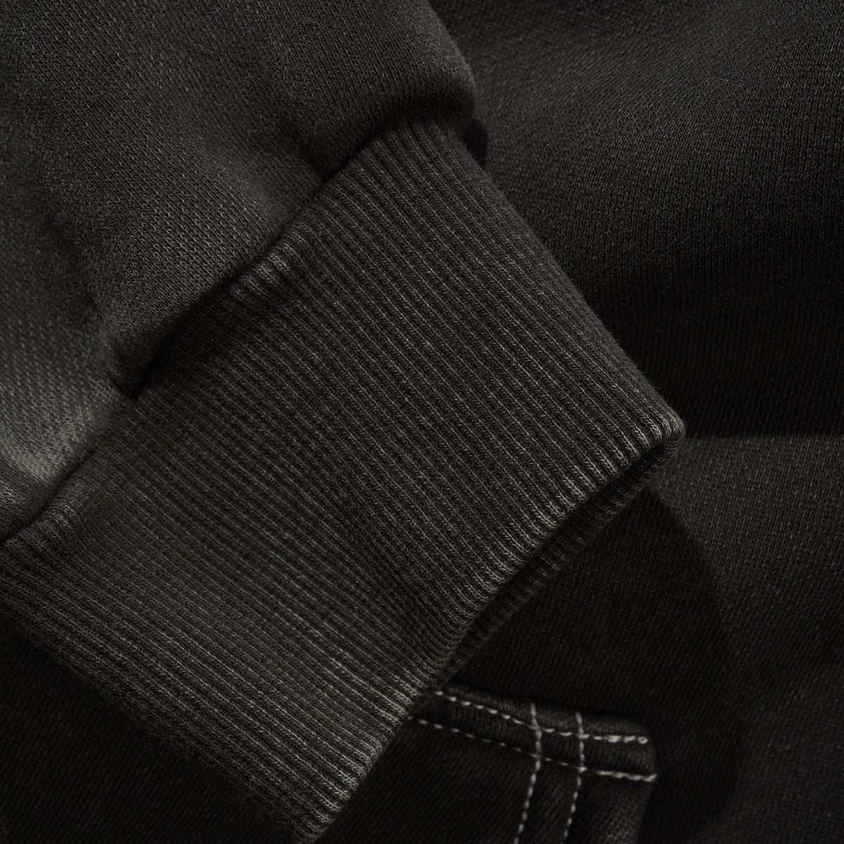 Butter Blotch Zip-Thru Hood Washed Black - Venue Skateboards