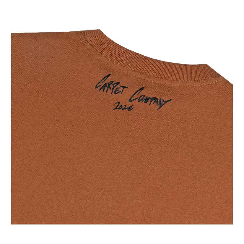 Carpet C-Star Glow In The Dark Tee Brown - Venue Skateboards
