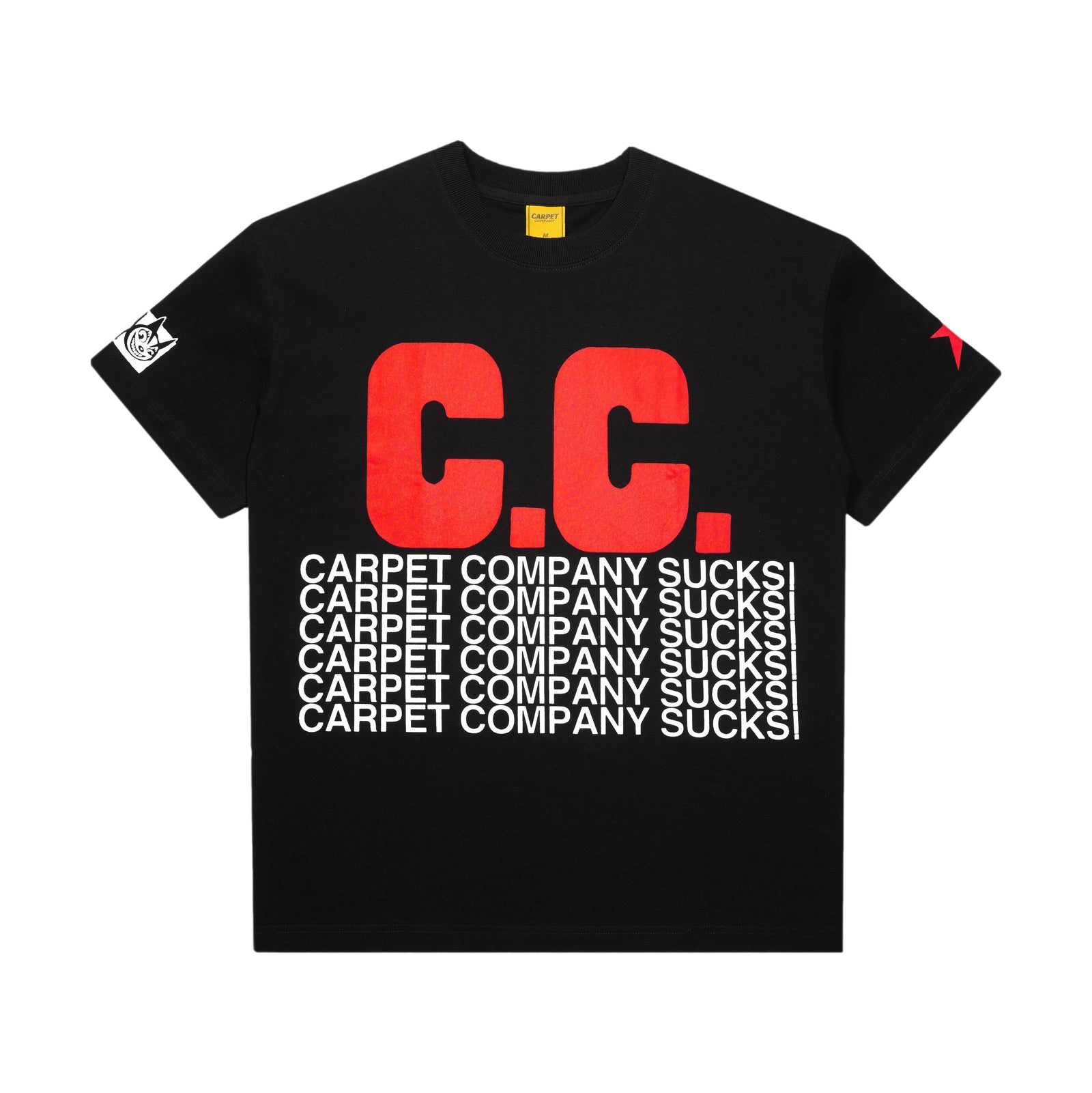 Carpet C.C. Sucks Tee Black - Venue Skateboards