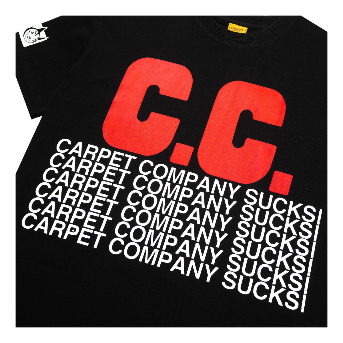 Carpet C.C. Sucks Tee Black - Venue Skateboards