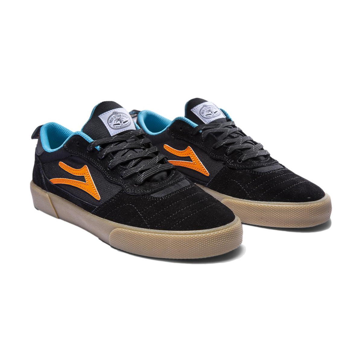 Lakai X Poler Cambridge Black/Multi Suede - Venue Skateboards