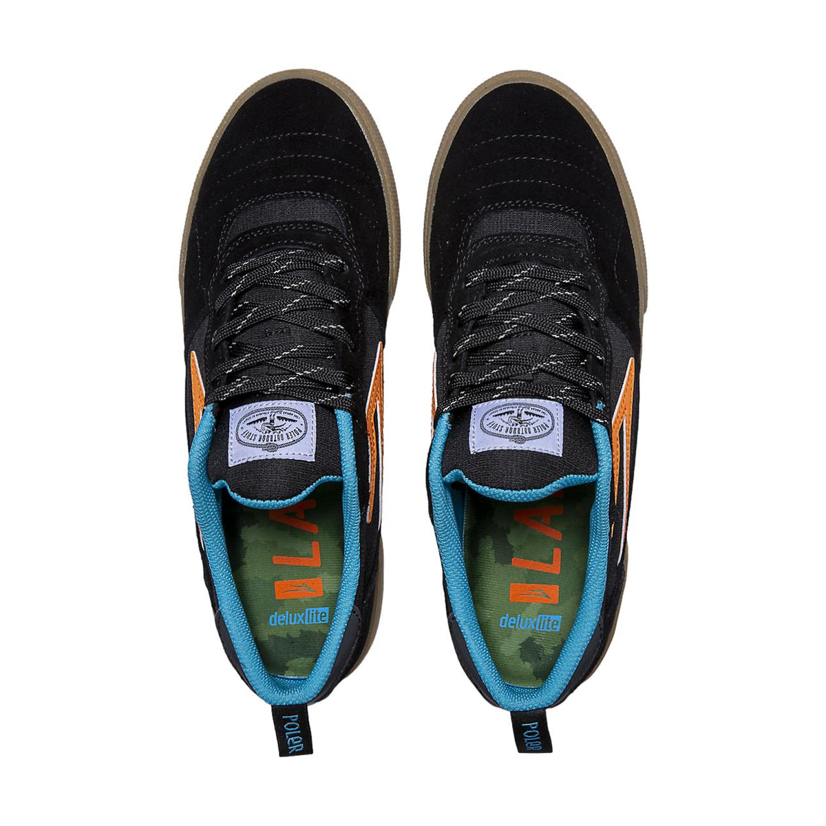 Lakai X Poler Cambridge Black/Multi Suede - Venue Skateboards