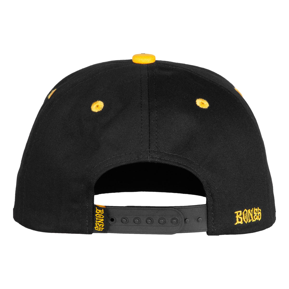 Bones Wheels Cotton Twill 6 Panel Hat Vato Rat Black/Gold - Venue Skateboards
