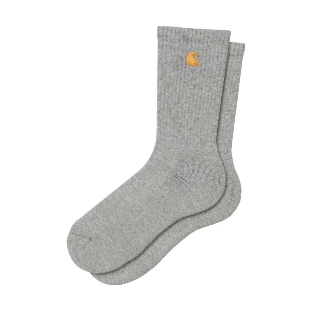 Carhartt WIP Chase Socks Grey Heather/Gold - Venue Skateboards