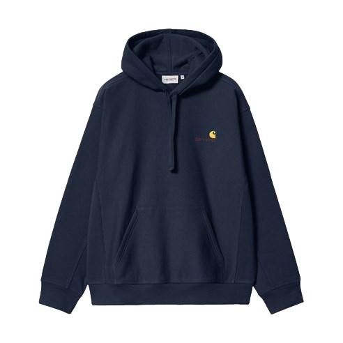 Carhartt WIP Hooded American Script Sweat Air Force Blue - Venue Skateboards