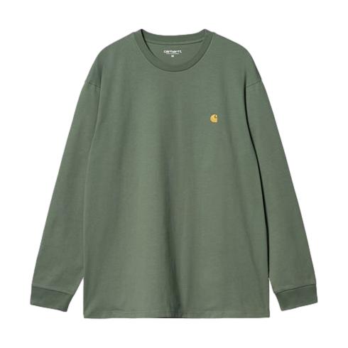 Carhartt WIP L/S Chase T-Shirt Duck Green/Gold - Venue Skateboards