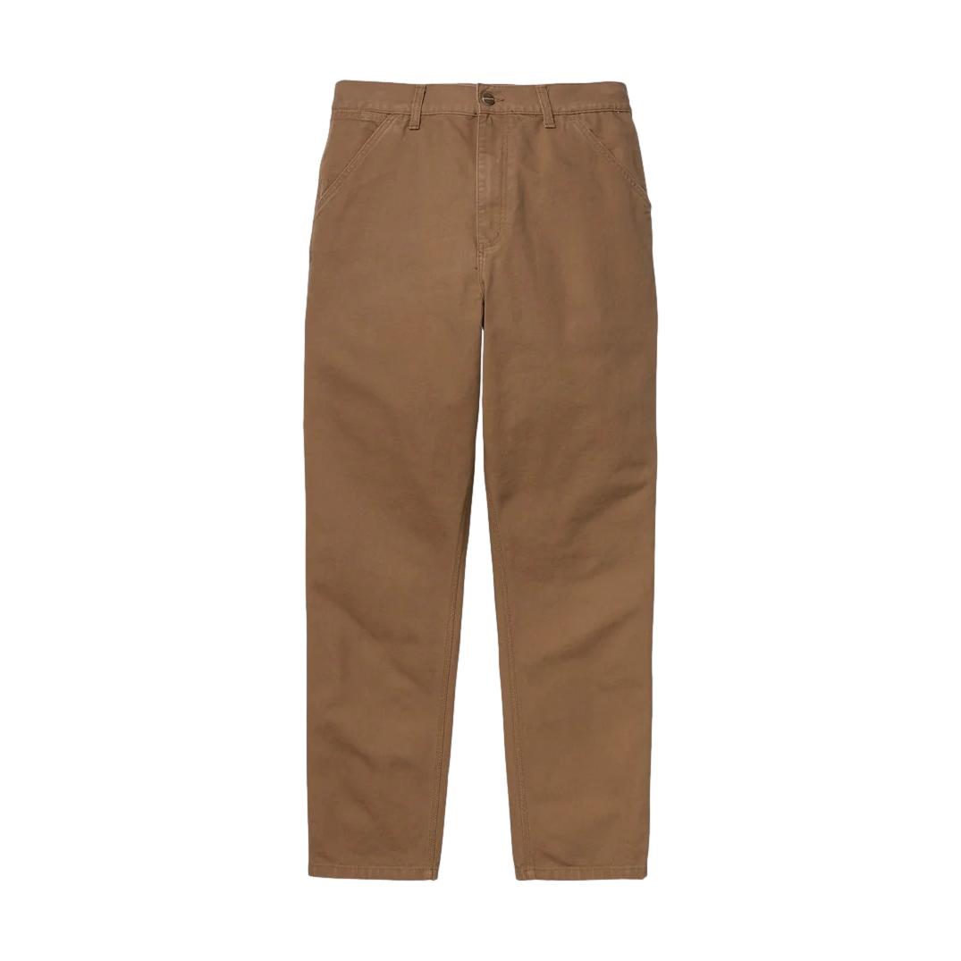 Carhartt WIP Single Knee Pant Hamilton Brown Rinsed - Venue Skateboards