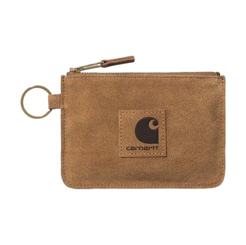 Carhartt WIP Suede Zip Wallet Hamilton Brown - Venue Skateboards