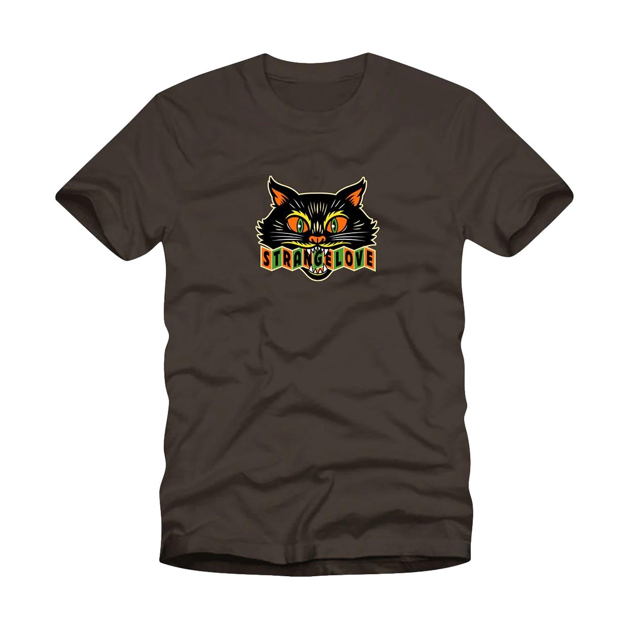 StrangeLove CineCat T-Shirt Dark Chocolate - Venue Skateboards