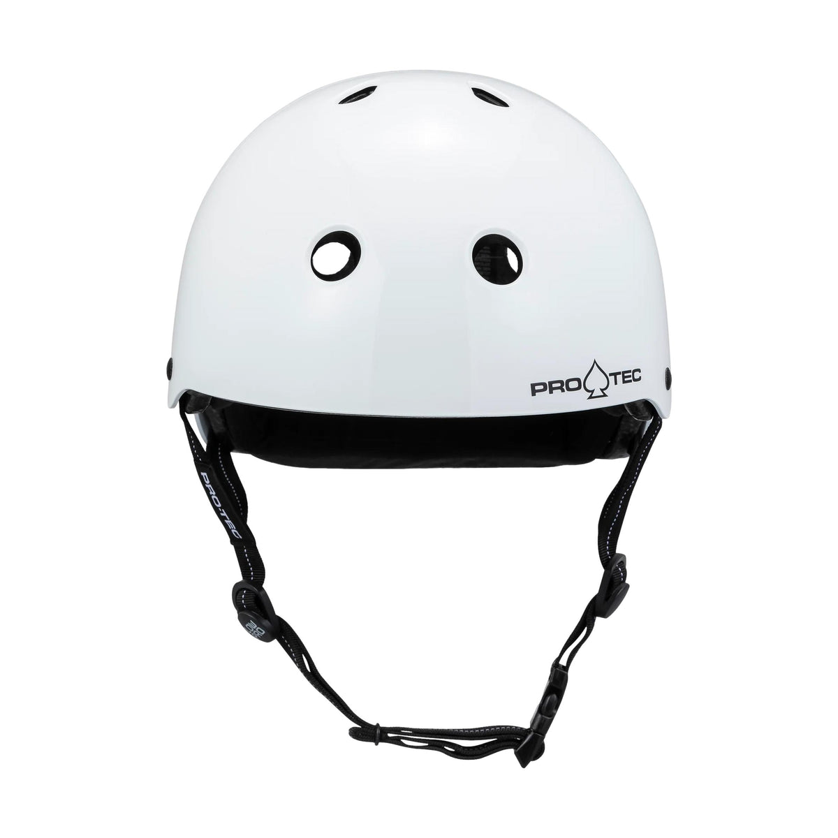 Protec Low Pro Certified Gloss White Helmet - Venue Skateboards