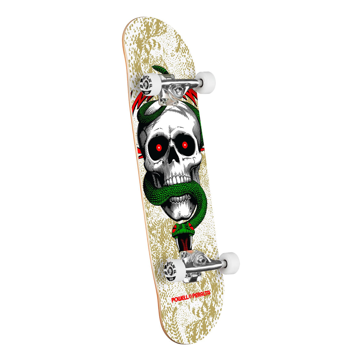 Powell Peralta Skull &  Snake White/Metallic Gold 7.75" Complete - Venue Skateboards