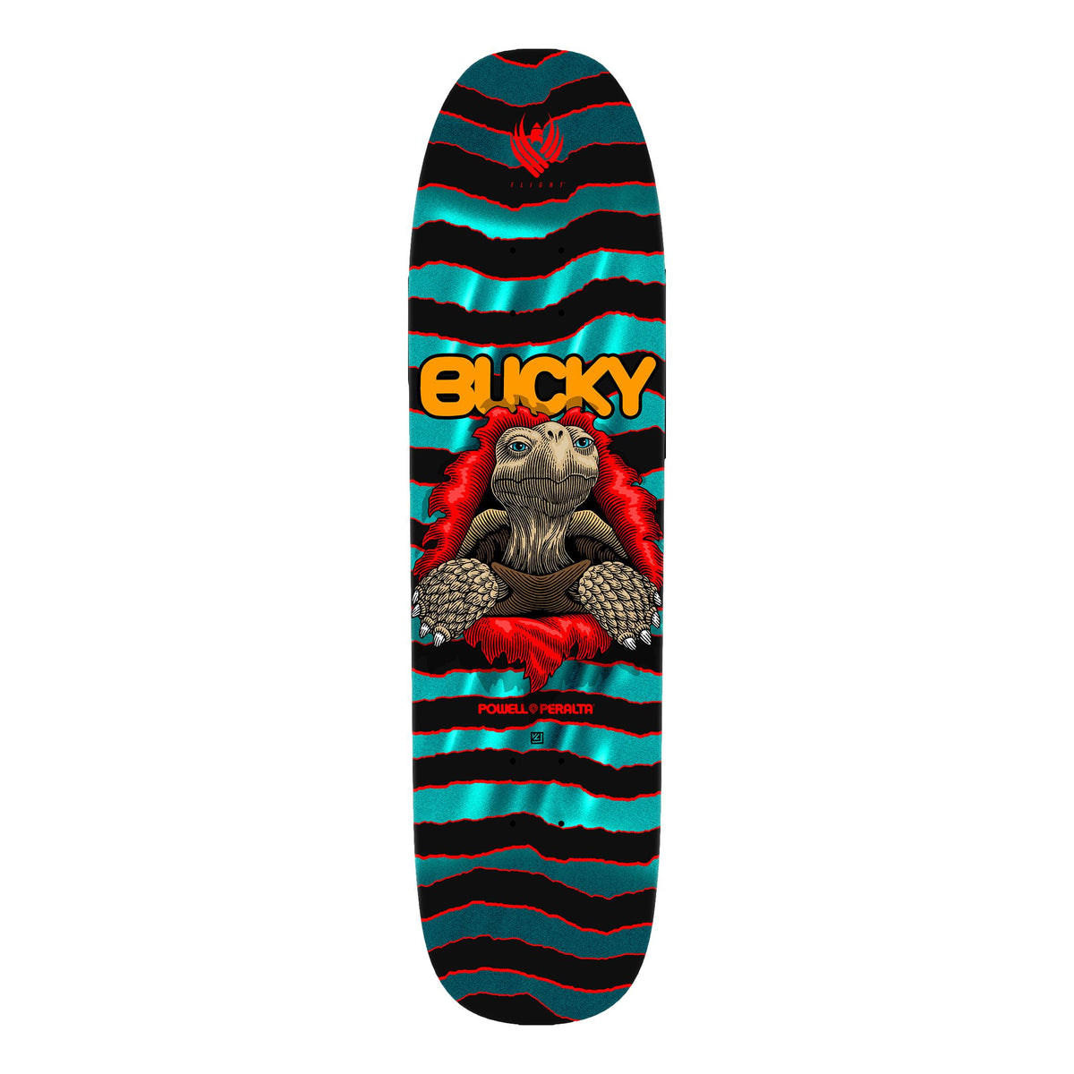 Powell Peralta Pro Bucky Lasek Tortoise FLIGHT Turquoise 8.62 x 32.2 Foil Deck- venue skateboards