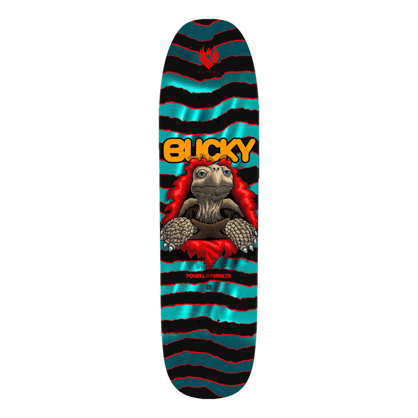 Powell Peralta Pro Bucky Lasek Tortoise FLIGHT Turquoise 8.62 x 32.2 Foil Deck- venue skateboards